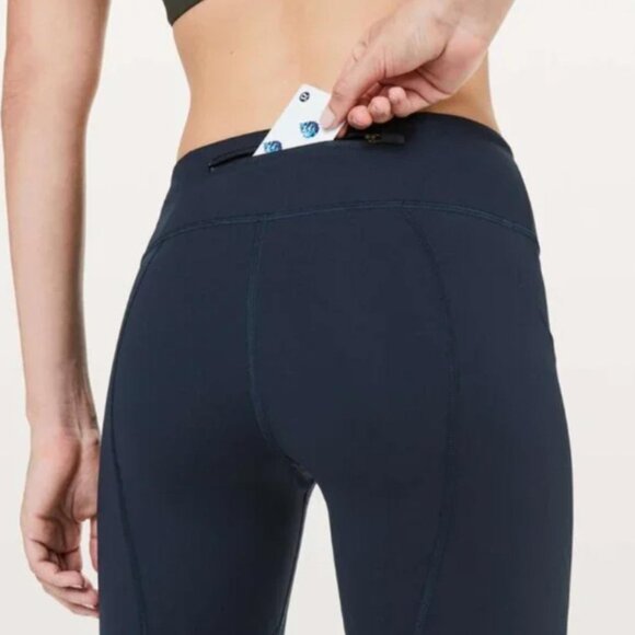 GENUINE Lululemon Pace Rival Crop 22" Leggings Black Size 4 - Picture 3 of 7